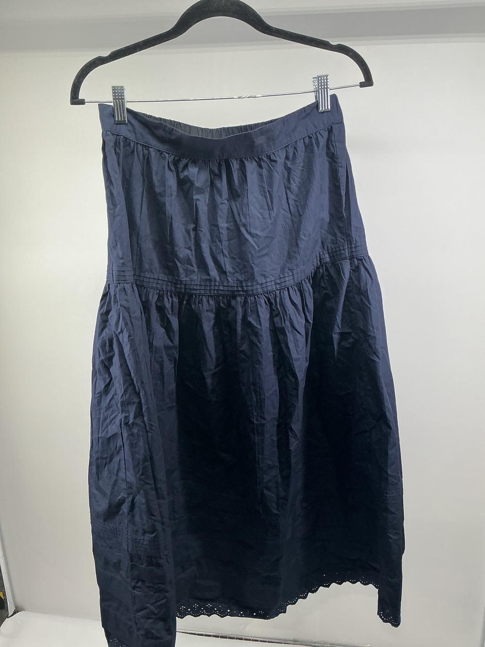 100% Organic Cotton Poplin Pintuck Maxi Skirt